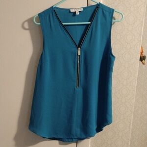 Chaus Women's zipper top teal S